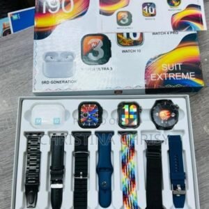 001-3
i90 smart watch
3 smart watch with 3 chargers, 1 earpod with 1 charger and 7 straps.