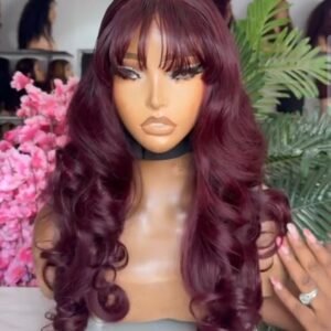 Burgundy fringe bounce