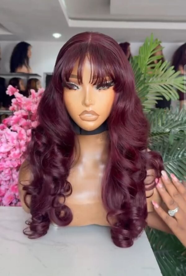 Burgundy fringe bounce
