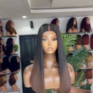 18” 2by4 Black with brown tips raw donor bone straight