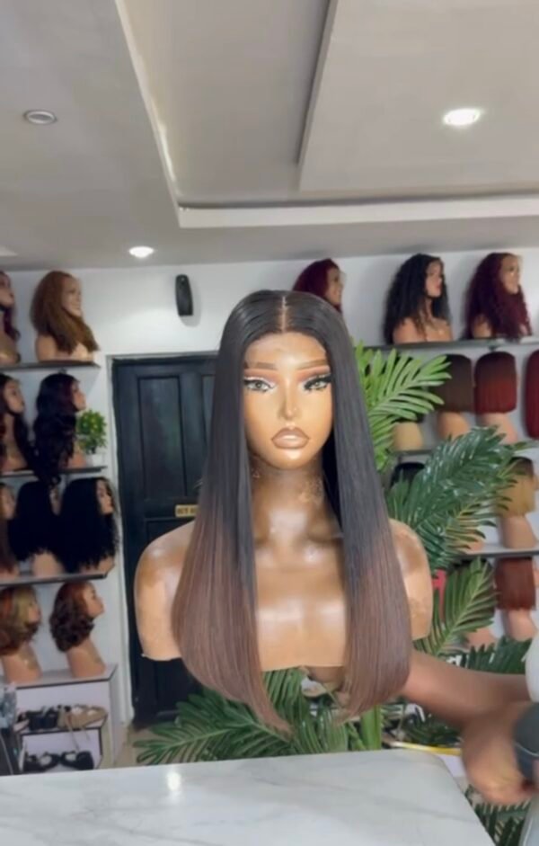 18” 2by4 Black with brown tips raw donor bone straight