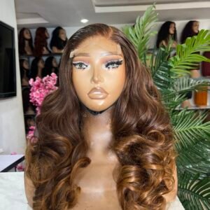 20inches brown with gold tips bounce