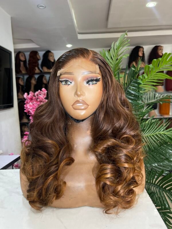 20inches brown with gold tips bounce
