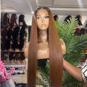 30” Sdd Vietnam bone straight dark root light brown